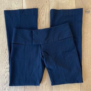 Alvin Valley Striped Low-Rise Navy Work Pants